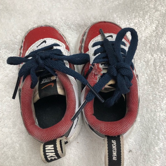 Nike air force 1 baby sneakers white and red Size 4c - Picture 2 of 13